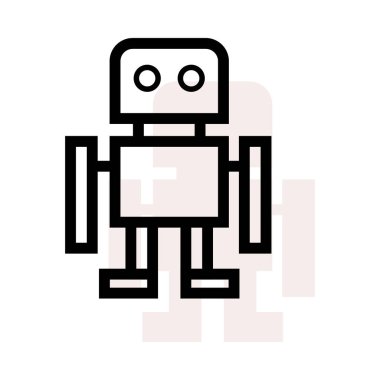 robot ikon vektör illüstrasyonu 