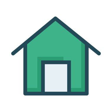 ev web simgesi, vektör illüstrasyonu 