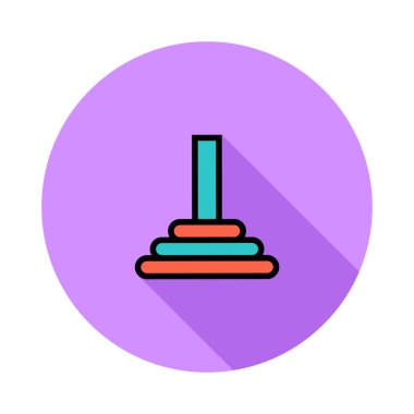 oyuncak piramit simge vektör çizim  