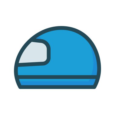 Motosiklet kask kutsal kişilerin resmi, vektör çizim 