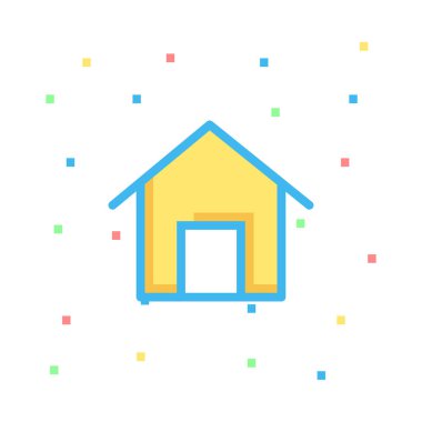 ev web simgesi, vektör illüstrasyonu 