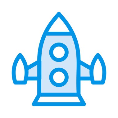 Basit roket kutsal kişilerin resmi, vektör çizim 