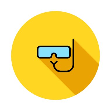 Şnorkel maskesi renk vektör çizim