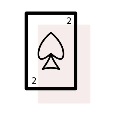 Spader kartı simge vektör çizim 