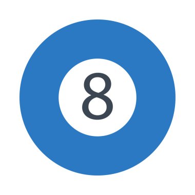 topu sekiz vektör çizim, simgesi 