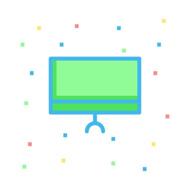 Ekran simge vektör çizim 