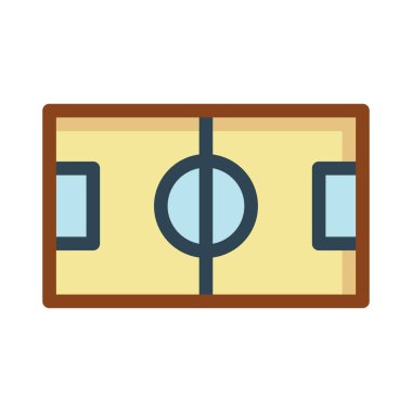 futbol alanı ikon vektör illüstrasyonu 