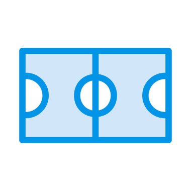 futbol alanı ikon vektör illüstrasyonu 