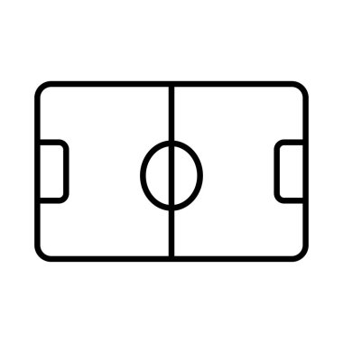 futbol alanı ikon vektör illüstrasyonu 