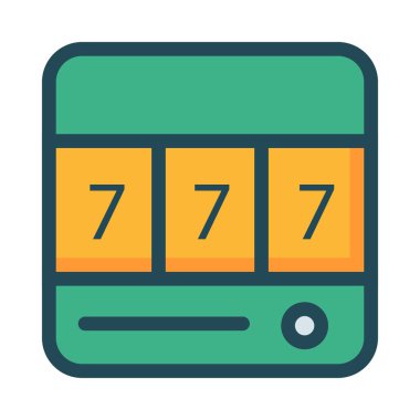 slot makinesi ikon vektör çizimi 