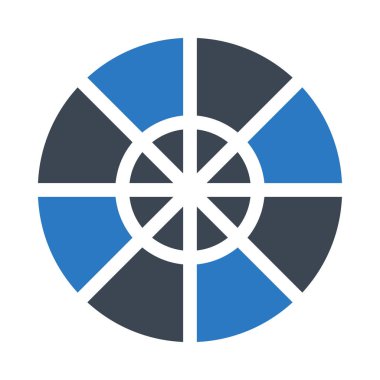 rulet simgesi vektör illüstrasyonu 