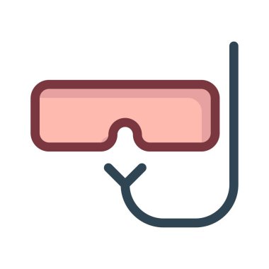 Şnorkel maskesi renk vektör çizim