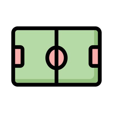 futbol alanı ikon vektör illüstrasyonu 