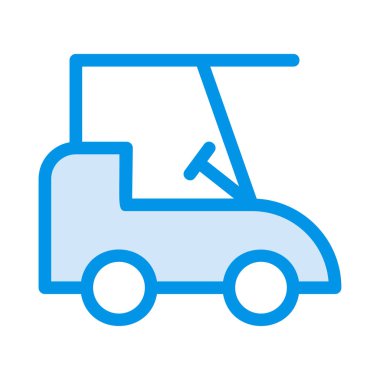 Spor golf araba taşıma ekipmanları, vektör