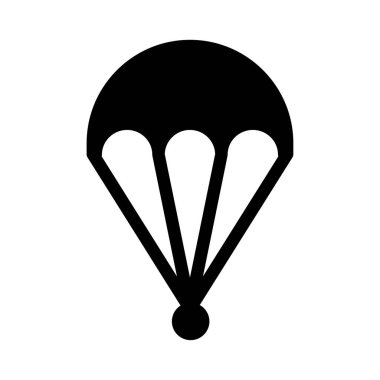 Paraşüt simgesi, işaret, vektör çizim 