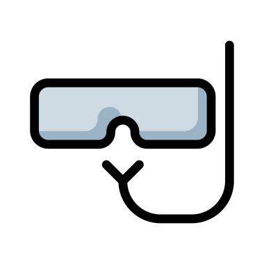 Şnorkel maskesi renk vektör çizim