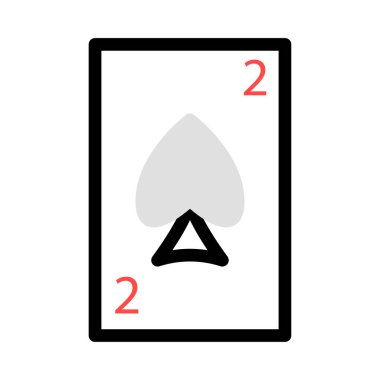 Spader kartı simge vektör çizim 