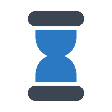 Kum saati düz simgesi, vektör çizimi  