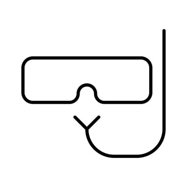 Şnorkel maskesi renk vektör çizim