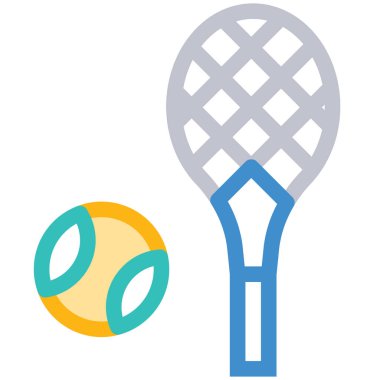 Tenis raket ve top vektör çizim 