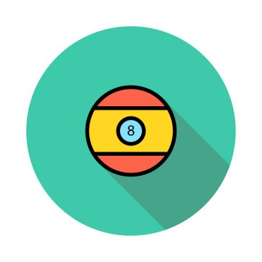 topu sekiz vektör çizim, simgesi 