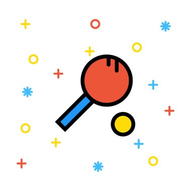 Tenis raket ve top vektör çizim 