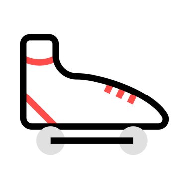 paten ayakkabı web simgesi, vektör çizim 