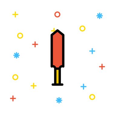 kriket sopası simge vektör çizim 