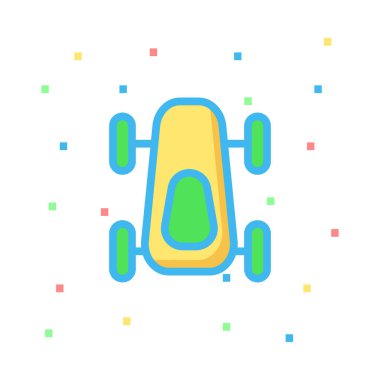 araba simgesi vektör illüstrasyonu 