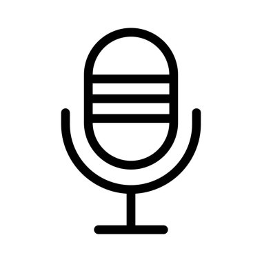 mikrofon simgesi vektör illüstrasyonu 