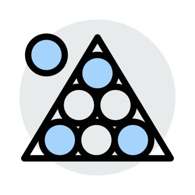 Snooker raf renk vektör çizim, simgesi 