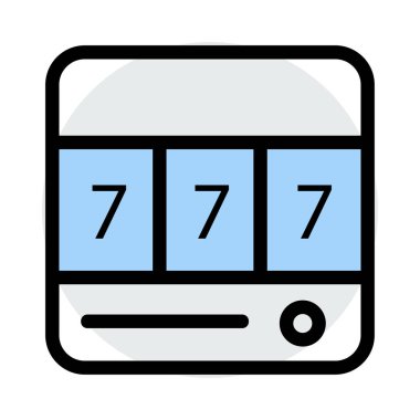 slot makinesi ikon vektör çizimi 