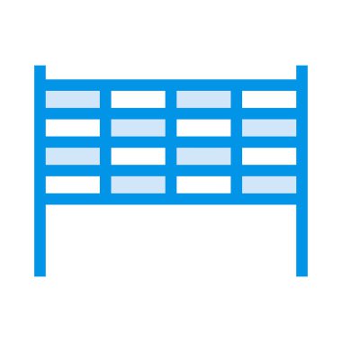 voleybol net düz simgesi, vektör, illüstrasyon 