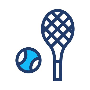 Tenis raket ve top vektör çizim 