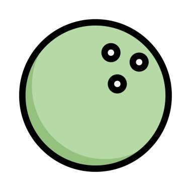 Bowling topu vektör çizim, simgesi 