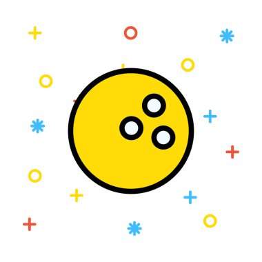 Bowling topu vektör çizim, simgesi 