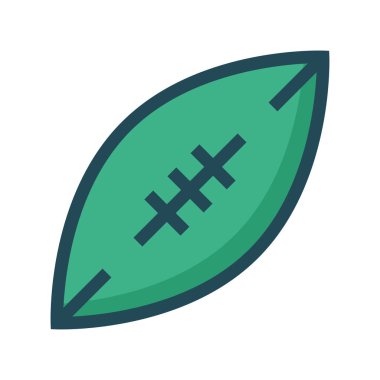 ragbi topu simgesi, vektör illüstrasyonu 