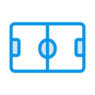 futbol alanı ikon vektör illüstrasyonu 