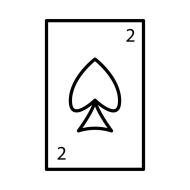 Spader kartı simge vektör çizim 