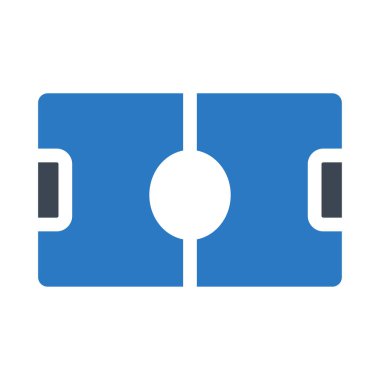 futbol alanı ikon vektör illüstrasyonu 