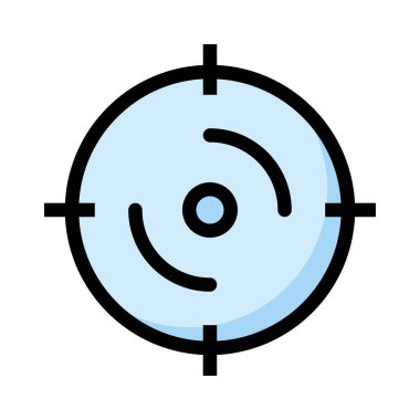 Düz hedef simgesini, vektör, illüstrasyon