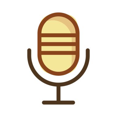 mikrofon simgesi vektör illüstrasyonu 