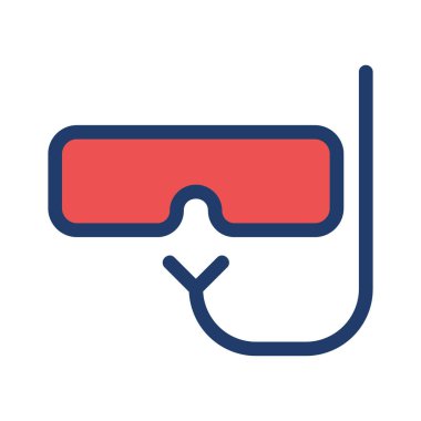 Şnorkel maskesi renk vektör çizim