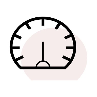 Speedometer web simgesi, vektör illüstrasyonu 
