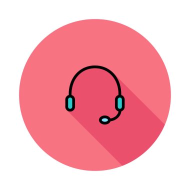 Kulaklık simgesi, işaret, vektör çizim 