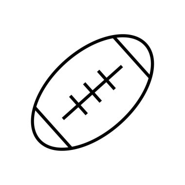 ragbi topu simgesi, vektör illüstrasyonu 