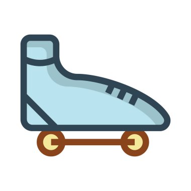 paten ayakkabı web simgesi, vektör çizim 