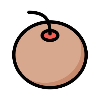 kiraz ikonu vektör illüstrasyonu 