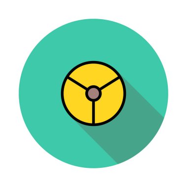 Tekerlek simgesi vektör illüstrasyonu 