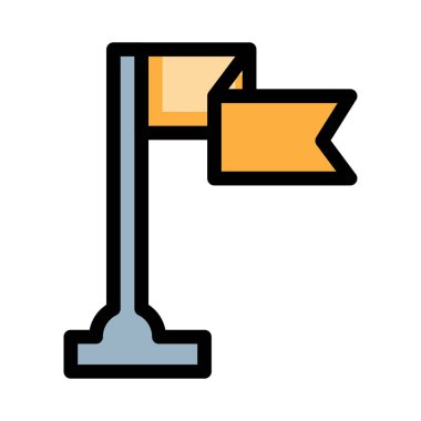 bayrak ikonu vektör illüstrasyonu 